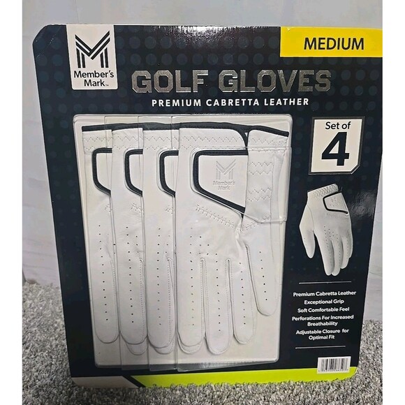 Member's Mark Elite Premium Cabretta Leather Adjustable Left Golf Gloves Sz M - Picture 1 of 7